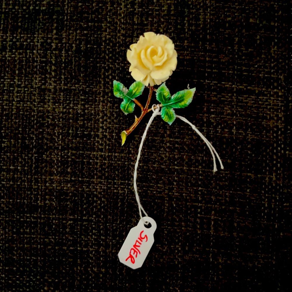 Silver brooch flower vintage